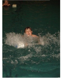 boy swimming