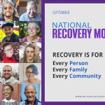 National Recovery Month 2021, a picture collage showing a variety of people